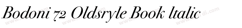 Bodoni 72 Oldsryle Book ltalic字体转换